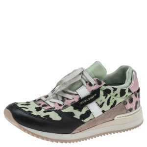 Dolce & Gabbana Multicolor Leopard Print Canvas And Leather Low Top  Sneakers Size 38, Athletic Shoes & Sneakers - Luxury Closet catalog