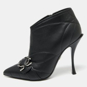 Dolce & Gabbana Black Leather Ankle Devotion Ankle Boots Size 37, Boots - Luxury Closet catalog