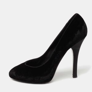 Dolce & Gabbana Black Velvet Pumps Size 39.5, Pumps - Luxury Closet catalog
