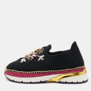 Dolce & Gabbana Black Neoprene Barcelona Crystal Embellished Sneakers Size 40.5, Athletic Shoes & Sneakers - Luxury Closet catalog
