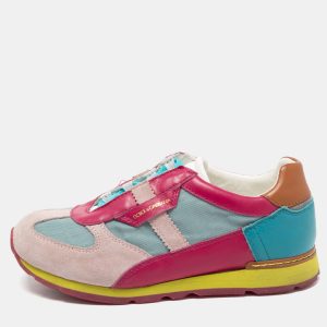Dolce & Gabbana Multicolor Leather and Suede Low Top Sneakers Size 34, Athletic Shoes & Sneakers - Luxury Closet catalog