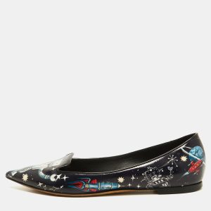 Dolce & Gabbana Navy Blue Patent leather Galaxy Print Ballet Flats Size 35.5, Flats - Luxury Closet catalog