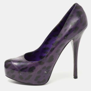 Dolce & Gabbana Purple/Black Patent Leather Platform Pumps Size 39, Pumps - Luxury Closet catalog