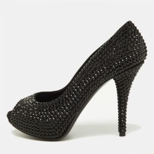 Dolce & Gabbana Black Satin Embellishments Pumps Size 38, Pumps - Luxury Closet catalog