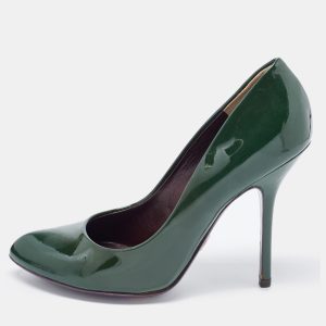 Dolce & Gabbana Green Patent Leather Almond Toe Pumps Size 37.5, Pumps - Luxury Closet catalog