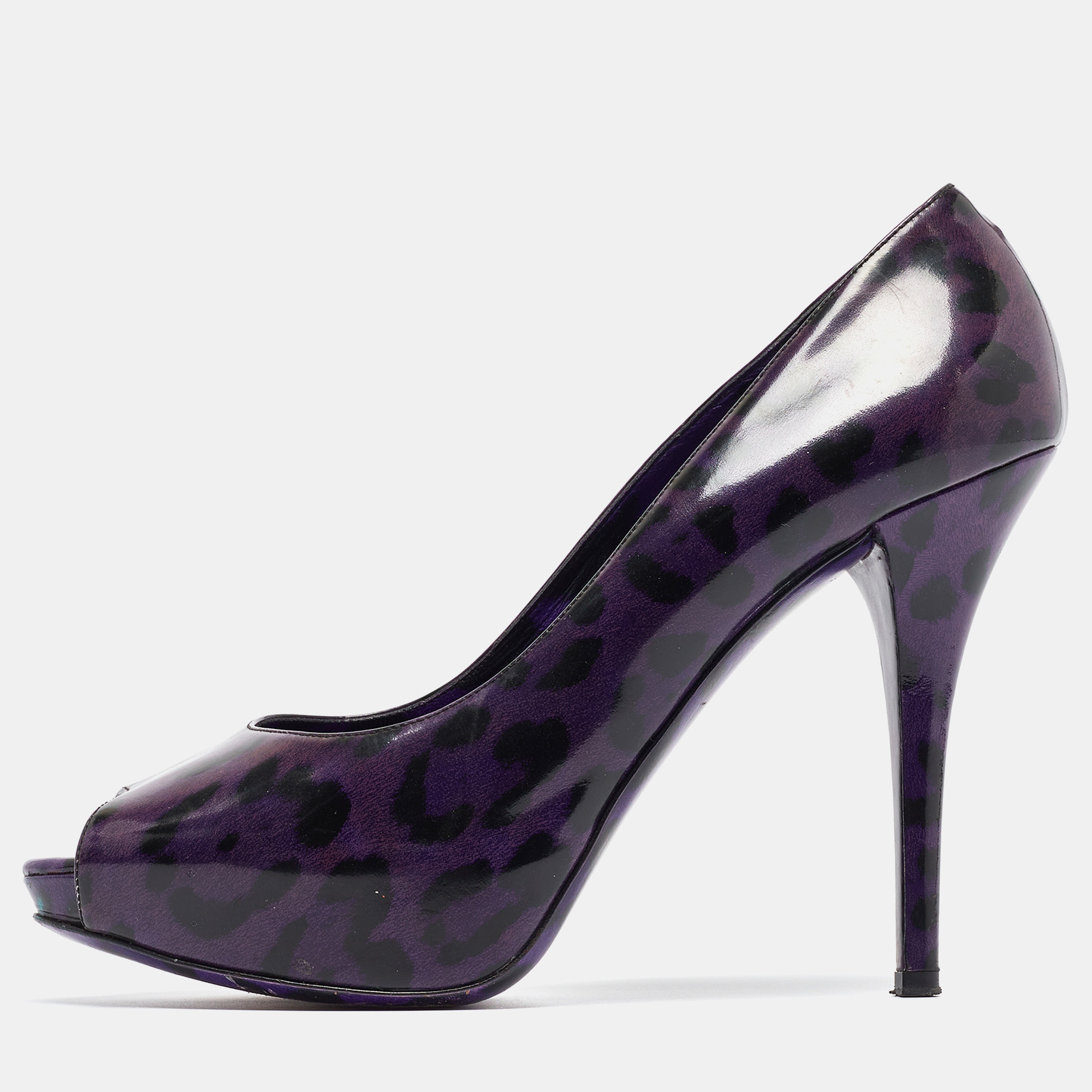 Dolce & Gabbana Purple Patent Peep Toe Pumps Size 41, Pumps - Luxury Closet catalog