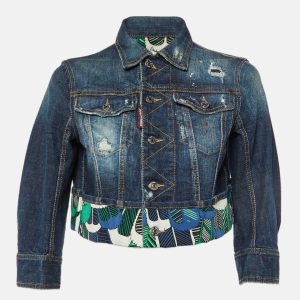 DSquared2 Blue Distressed Denim Cropped Jacket M, Coats & Jackets - Luxury Closet catalog
