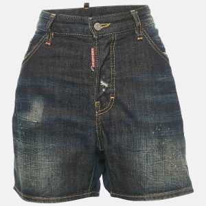 Dsquared2 Blue Distressed Denim Shorts L Waist 35", Shorts - Luxury Closet catalog