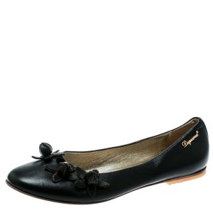 DSquared2 Black Leather Flower Detail Ballet Flats Size 37, Flats - Luxury Closet catalog