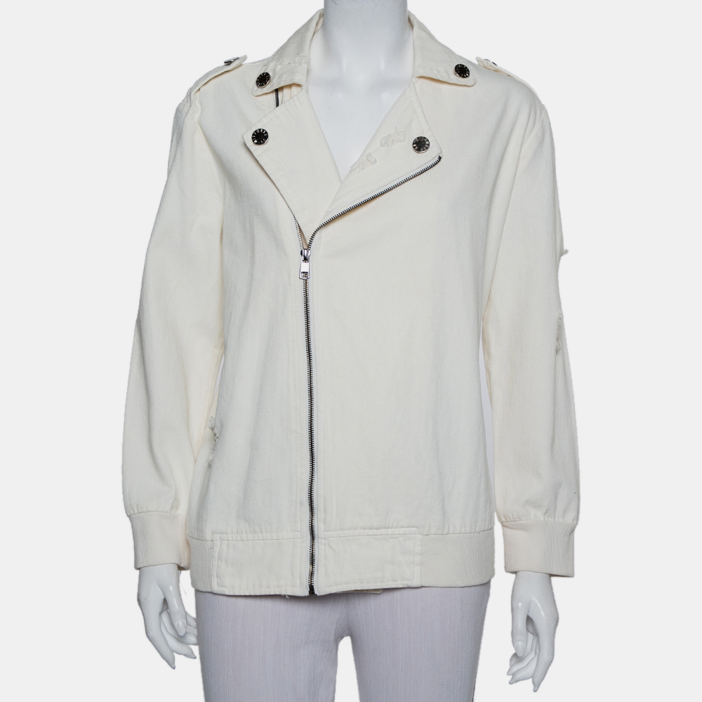 Du Mishmash Cream Denim Embellished Detail Jacket M, Coats & Jackets - Luxury Closet catalog
