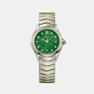 Ebel Green Stainless Steel Wave 1216440 Quartz Women's Wristwatch 30 mm, Watches - Luxury Closet catalog