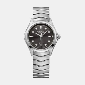 Ebel Black Stainless Steel Wave 1216316 Quartz Women's Wristwatch 30 mm, Watches - Luxury Closet catalog