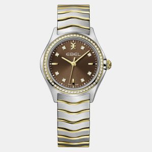 Ebel Brown Stainless Steel Wave 1216482 Quartz Women's Wristwatch 30mm, Watches - Luxury Closet catalog