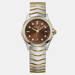 Ebel Brown Stainless Steel Wave 1216318 Quartz Women's Wristwatch 30mm, Watches - Luxury Closet catalog