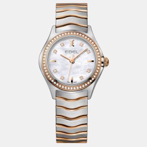 Ebel White Stainless Steel Wave 1216325 Quartz Women's Wristwatch 30 mm, Watches - Luxury Closet catalog