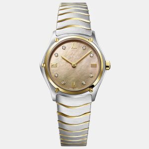 Ebel Beige Stainless Steel Sport Classic 1216488A Quartz Women's Wristwatch 30mm, Watches - Luxury Closet catalog