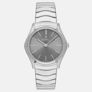 Ebel Silver Stainless Steel Sport Classic 1216524A Quartz Women's Wristwatch 33 mm, Watches - Luxury Closet catalog
