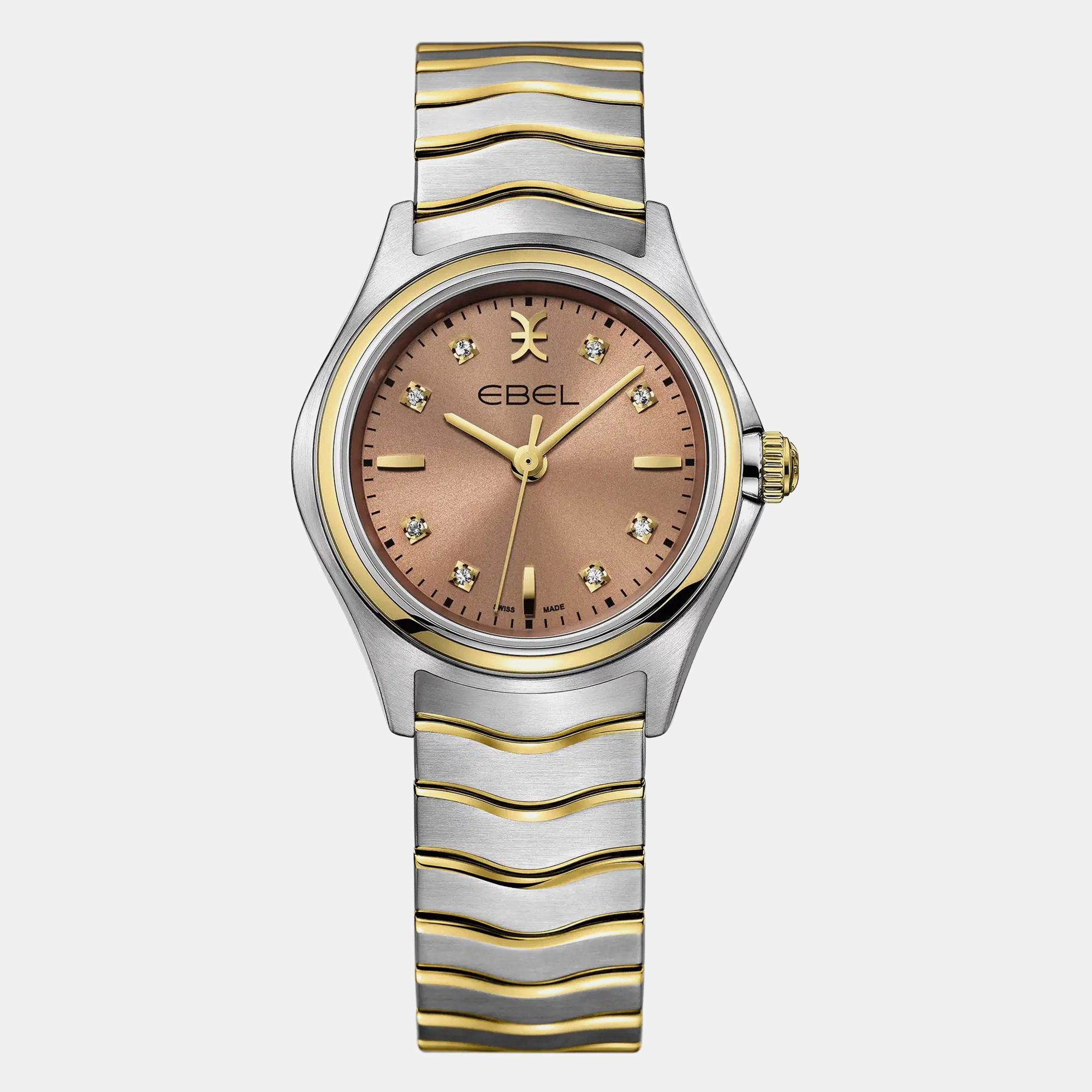 Ebel Brown Stainless Steel Wave 1216568 Quartz Women's Wristwatch 30 mm, Watches - Luxury Closet catalog