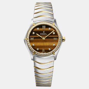 Ebel Brown Stainless Steel Sport Classic 1216560 Quartz Women's Wristwatch 29 mm, Watches - Luxury Closet catalog