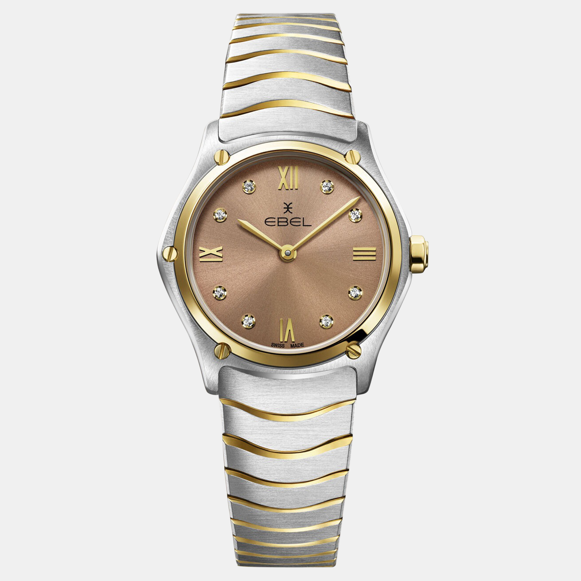 Ebel Brown Stainless Steel Sport Classic 1216556 Quartz Women's Wristwatch 29 mm, Watches - Luxury Closet catalog