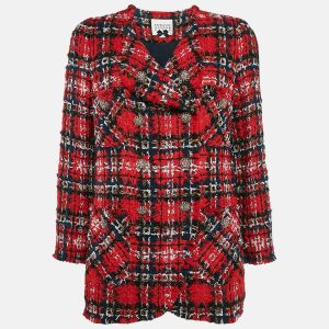 Edward Achour Paris Red Tweed Double Breasted Jacket M, Coats & Jackets - Luxury Closet catalog