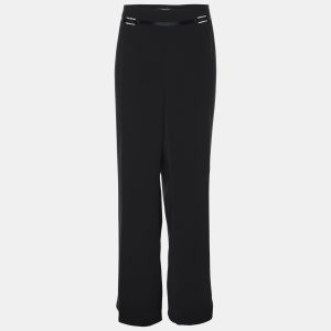 Elena Miro Navy Blue Fabric Crystal Embellished Wide Leg Pants XXL, Clothing - Luxury Closet catalog