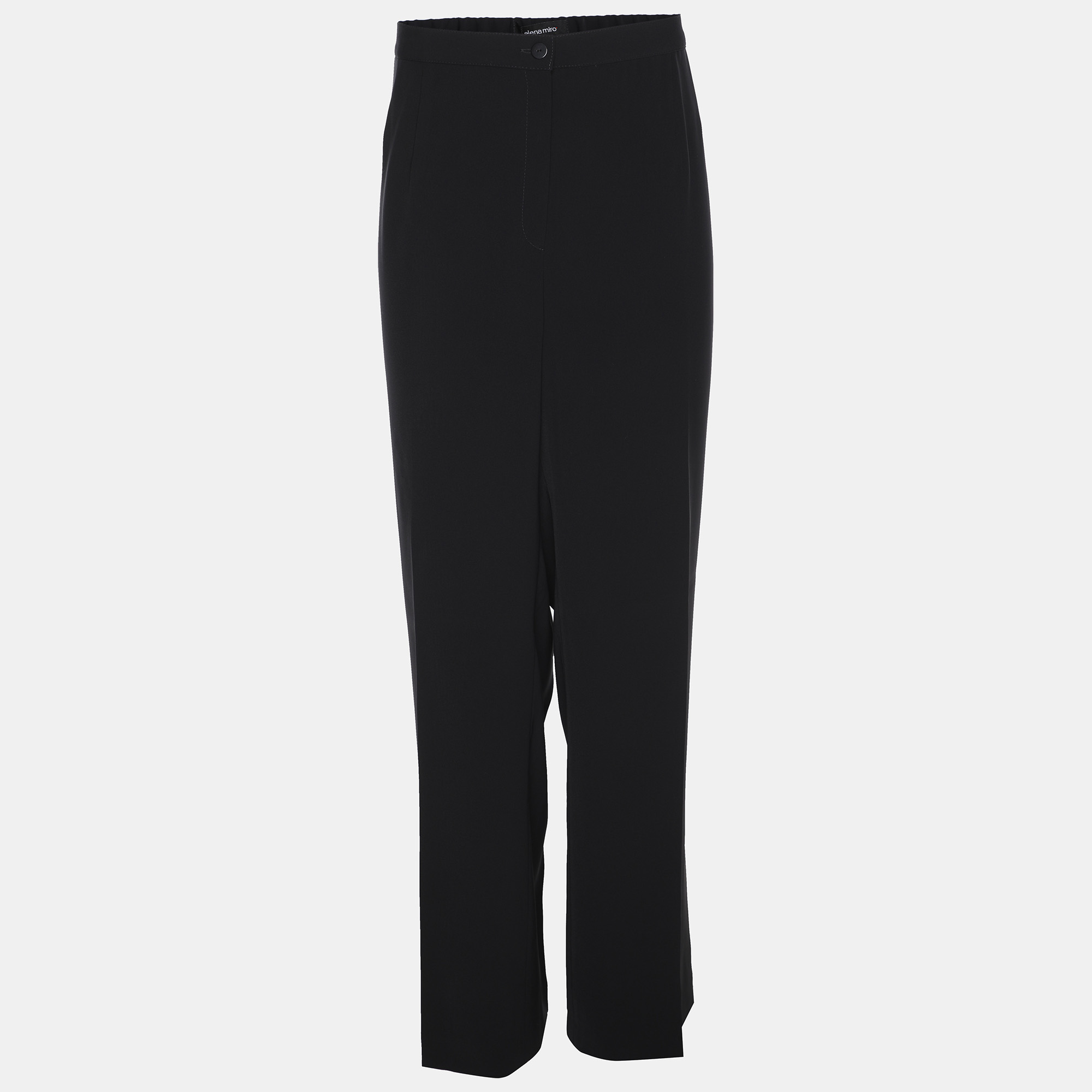 Elena Miro Navy Blue Crepe Straight Trousers XXL, Clothing - Luxury Closet catalog