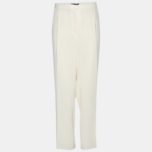 Elena Miro Cream Satin Straight Leg Trousers XL, Clothing - Luxury Closet catalog