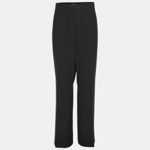 Elena Miro Dark Grey Striped Fabric Trousers XXL, Clothing - Luxury Closet catalog