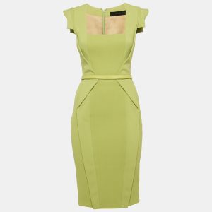Elie Saab Green Crepe Belted Sheath Dress XS, Dresses - Luxury Closet catalog