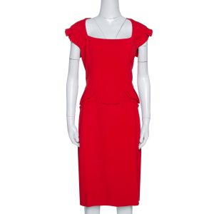 Elie Saab Red Stretch Crepe Midi Dress M, Dresses - Luxury Closet catalog