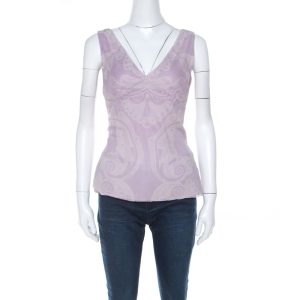 Elie Tahari Amethyst Purple Paisley Printed Silk Chiffon Top S, Shirts & Tops - Luxury Closet catalog