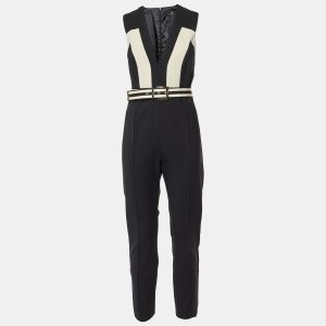 Elisabetta Franchi Black Crepe Belted Jumpsuit L, Suits - Luxury Closet catalog