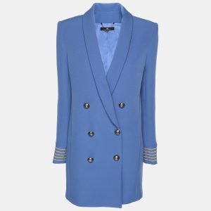 Elisabetta Franchi Blue Crepe Double Breasted Blazer S, Coats & Jackets - Luxury Closet catalog