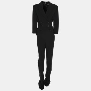 Elisabetta Franchi Black Crepe Double Breasted Jumpsuit M, Suits - Luxury Closet catalog