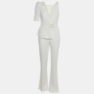 Elisabetta Franchi White Crepe Star Detail Jumpsuit M, Suits - Luxury Closet catalog