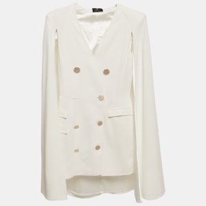 Elisabetta Franchi White Crepe Cape Detail Mini Dress S, Dresses - Luxury Closet catalog
