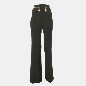 Elisabetta Franchi Black Crepe Zip Detail High Rise Trousers S, Clothing - Luxury Closet catalog