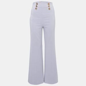 Elisabetta Franchi Lavender Crepe Button Detail Flared Trousers S, Clothing - Luxury Closet catalog