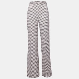 Elisabetta Franchi Cream Printed Crepe High Rise Trousers S, Clothing - Luxury Closet catalog