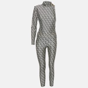 Elisabetta Franchi Monogram Print Jersey Bodysuit and Leggings Set M/L, Suits - Luxury Closet catalog