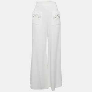 Elisabetta Franchi Crepe Bow Detail Flared Trousers S, Clothing - Luxury Closet catalog