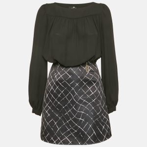 Elisabetta Franchi Black Silk and Satin Detachable Dress S, Dresses - Luxury Closet catalog
