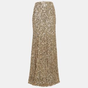 Elisabetta Franchi Gold Flared Maxi Red Carpet Skirt M, Skirts - Luxury Closet catalog