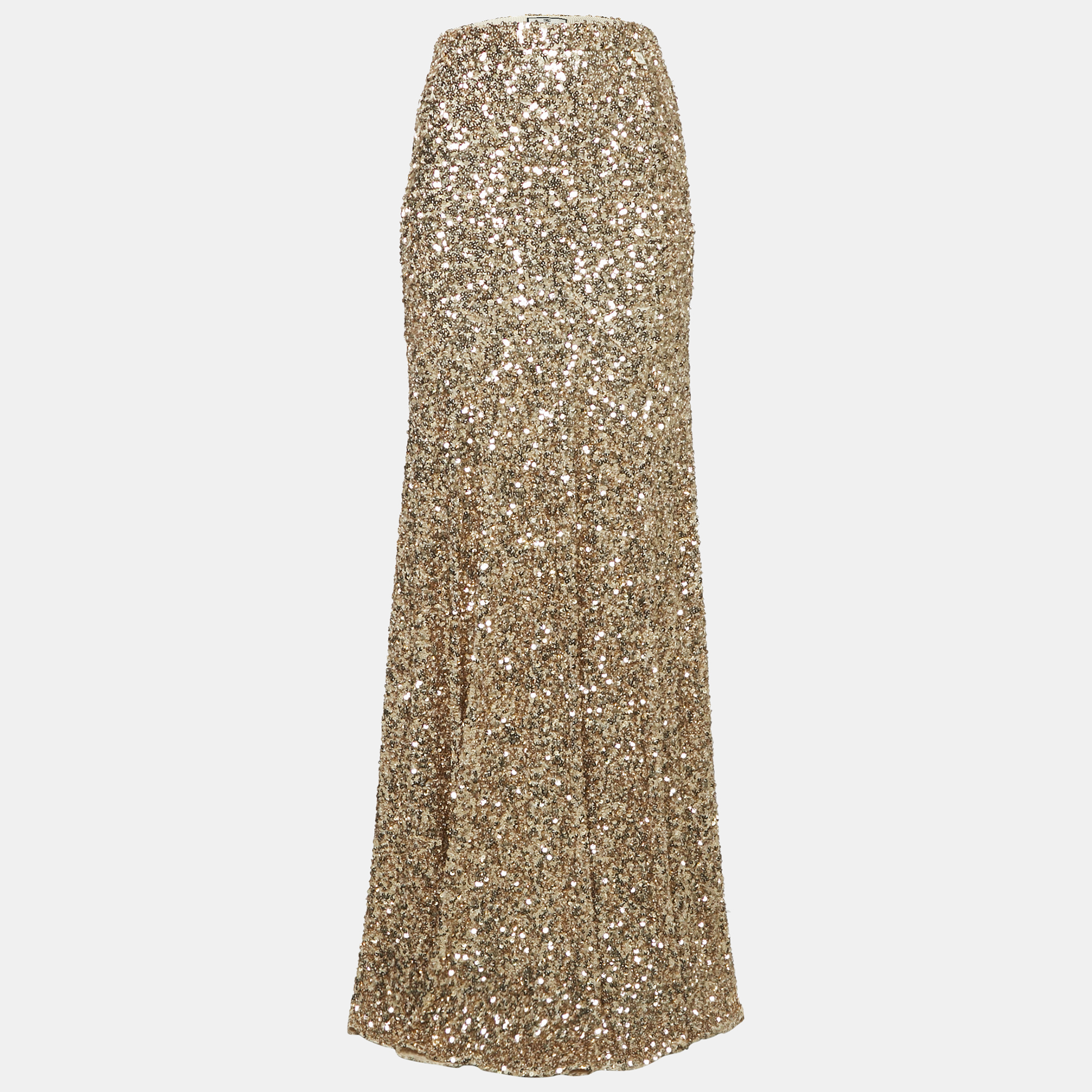 Elisabetta Franchi Gold Flared Maxi Red Carpet Skirt M, Skirts - Luxury Closet catalog