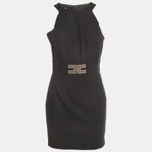 Elisabetta Franchi Black Jersey Logo Detail Mini Dress M, Dresses - Luxury Closet catalog