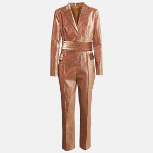 Elisabetta Franchi Metallic Lurex Jumpsuit L, Suits - Luxury Closet catalog