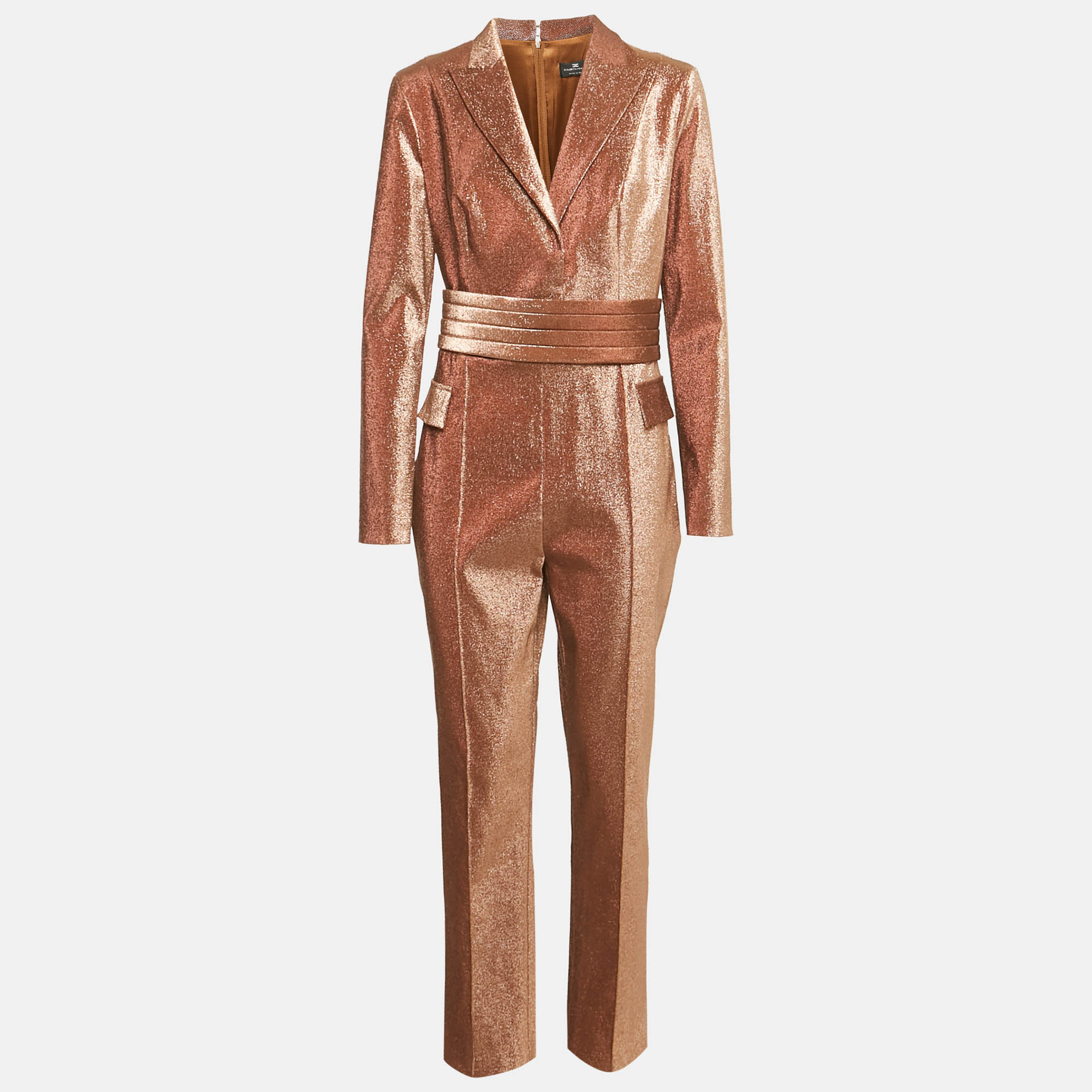 Elisabetta Franchi Metallic Lurex Jumpsuit L, Suits - Luxury Closet catalog