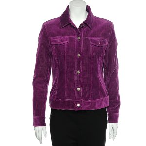 Emilio Pucci Purple Corduroy Button Front Jacket M, Coats & Jackets - Luxury Closet catalog