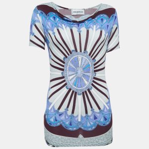 Emilio Pucci Multicolor Print Knit Short Sleeve Top S, Shirts & Tops - Luxury Closet catalog